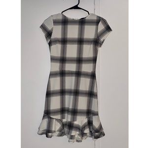 Plaid Ruffle Mini Dress